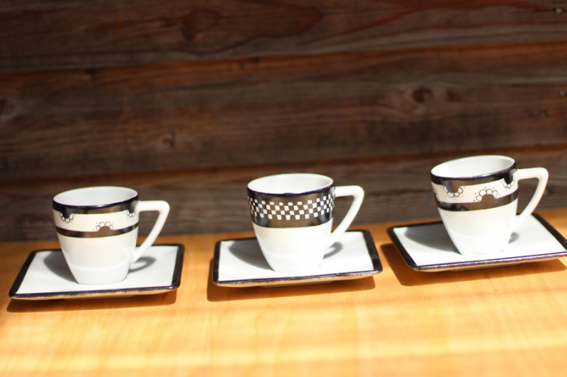 Espressotassen Porzellan handbemalt - Bern