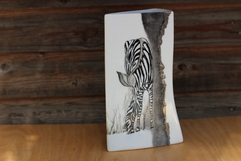 Vase Porzellan handbemalt - Bern 2