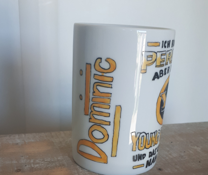 Tasse aus Porzellan handbemalt - Bern 1