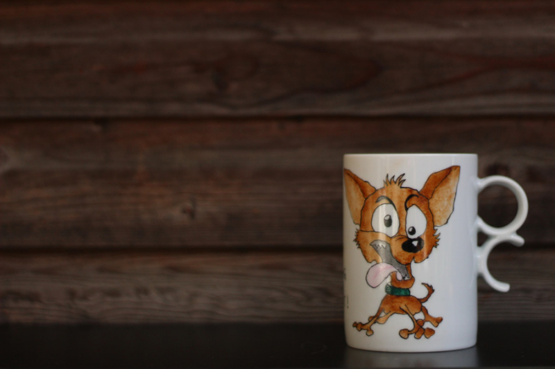Tasse aus Porzellan handbemalt - Bern 5